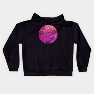 Pink Passion / Acrylic Pouring Kids Hoodie